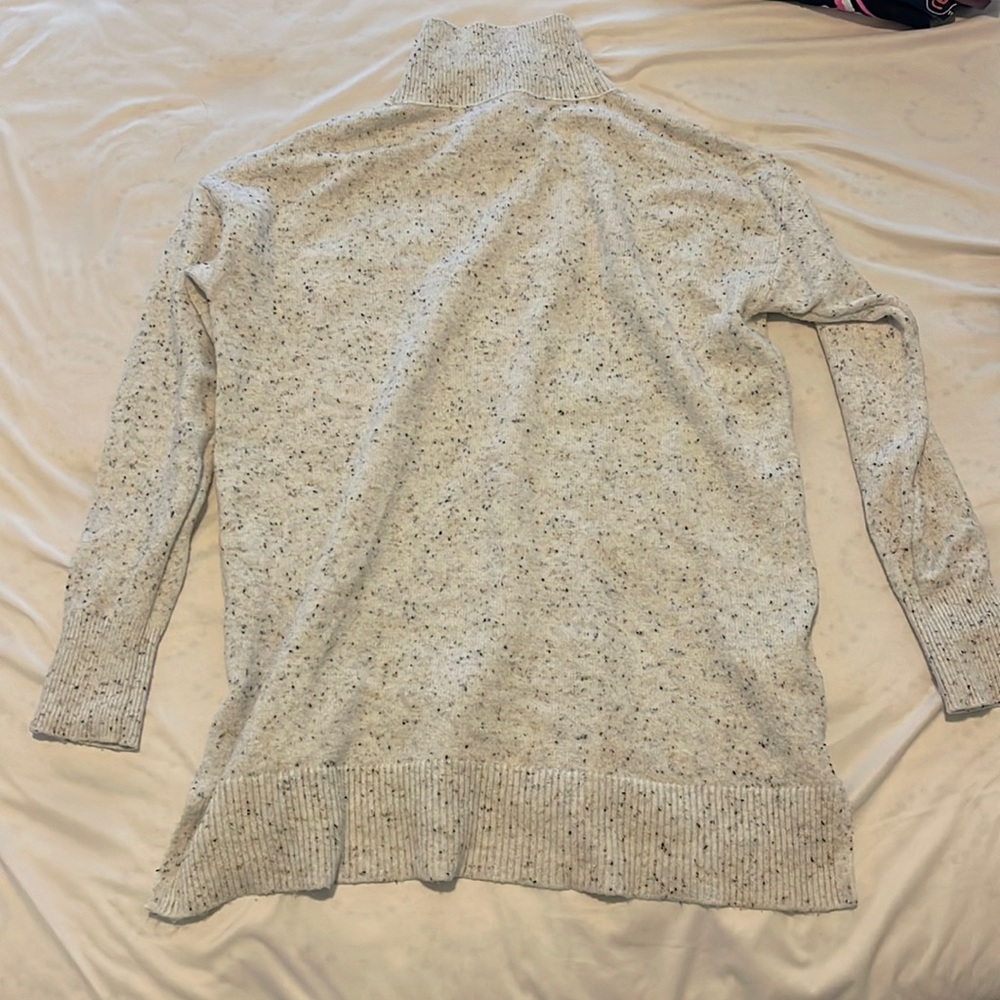 Size S, LOFT sweater, white speckled